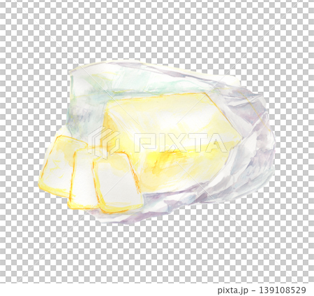 奶油的水彩插圖 139108529