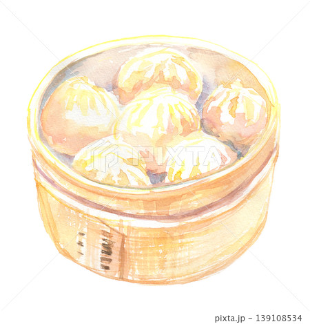小籠包の水彩イラスト 139108534
