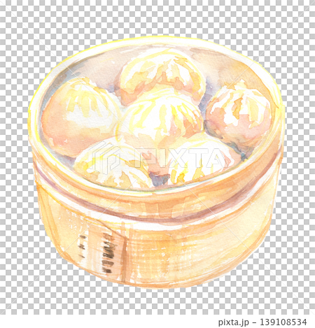 小籠包の水彩イラスト 139108534