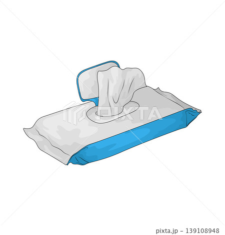 Illustration of Antiseptic Wipe 139108948