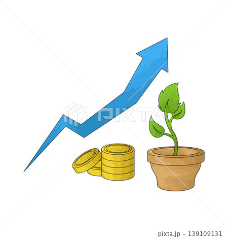 Illustration of Growth Arrow Up Illustration of Growth Arrow Up 139109131
