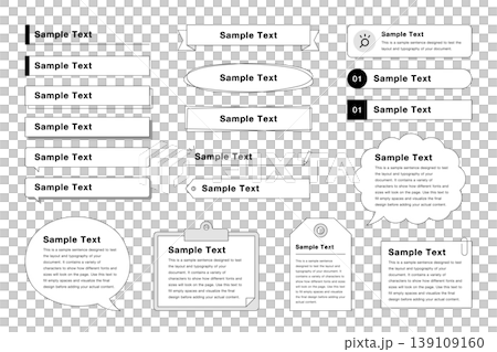 Simple line art text frame and label material set (minimalist, UI, heading) Simple line art text frame and label material set (minimalist, UI, heading) 139109160