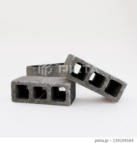 concrete blocks isolated on white background concrete blocks isolated on white background 139109164