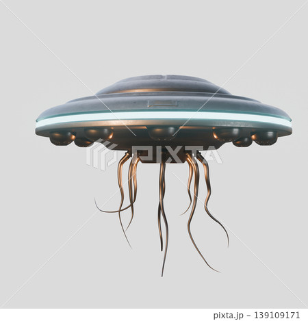 unidentified flying object isolated on white background 139109171