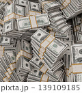 large amount of American banknotes 139109185
