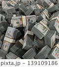 large amount of American banknotes 139109186
