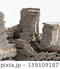 large amount of American banknotes 139109187