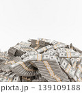 large amount of American banknotes 139109188