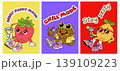 Fun and Zesty Fruit Mascots with Cocktails 139109223