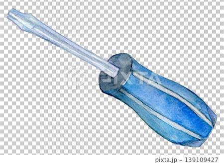 水彩插圖，手繪插圖，工具，十字螺絲起子 139109427