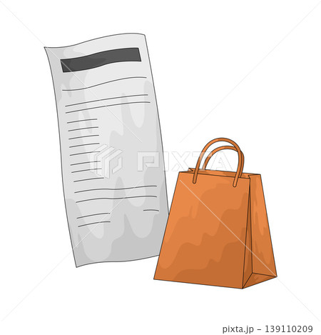 Illustration of Shopping Receipt 139110209