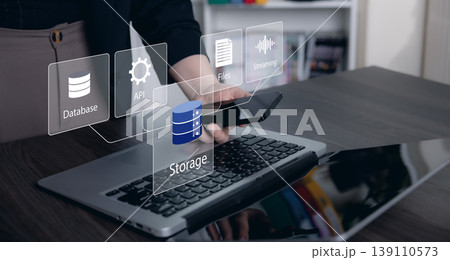 Database Storage and API Data Integration Concept 139110573