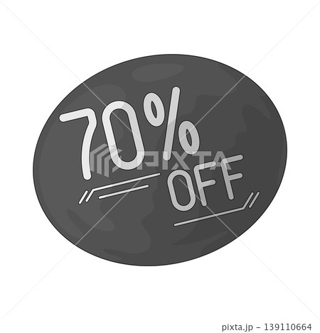 Illustration of 70% Off Illustration of 70% Off 139110664