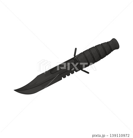 Illustration of survival knife 139110972