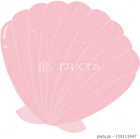 Pink seashell icon for ocean beach souvenir Pink seashell icon for ocean beach souvenir 139111047