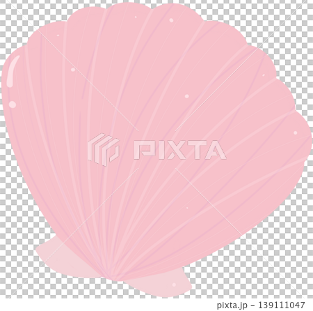 Pink seashell icon for ocean beach souvenir 139111047