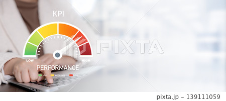 KPI Performance Dashboard and Business Efficiency Measurement Concept KPI Performance Dashboard and Business Efficiency Measurement Concept 139111059