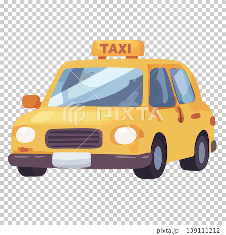 yellow taxi car isolated on white background yellow taxi car isolated on white background 139111212