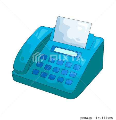 Illustration of fax machine 139111560