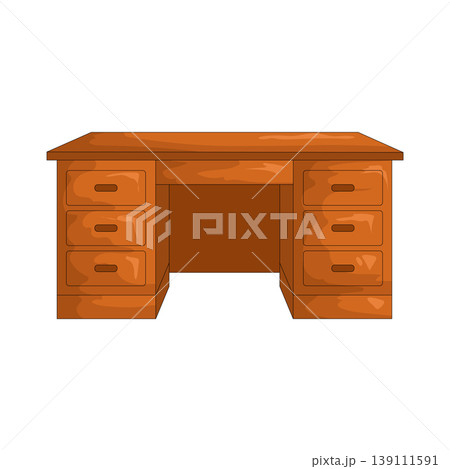 Illustration of office desk Illustration of office desk 139111591