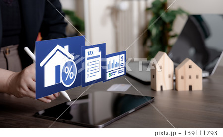 Property Tax and Real Estate Financial Planning Concept Property Tax and Real Estate Financial Planning Concept 139111793