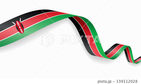 Kenyan flag waving ribbon design for national...のイラスト素材 [139112028] - PIXTA