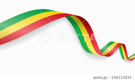 Malian flag waving ribbon design for national holidays. Vector illustration. Malian flag waving ribbon design for national holidays. Vector illustration. 139112035