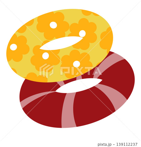 Colorful swim ring pool float for summer water fun 139112237