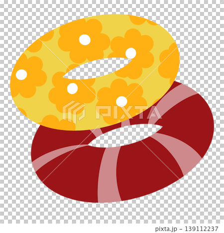 Colorful swim ring pool float for summer water fun 139112237