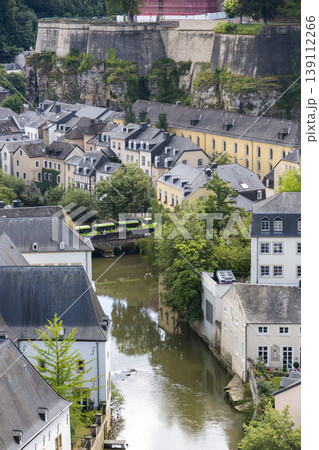Luxembourg, Grand Duchy of Luxembourg - July 06, 2018: View of the River Alzette and Luxembourg 139112266