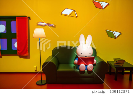 Miffy read book on sofa at Lost in the woods in Huis Ten Bosch, Nagasaki 139112871