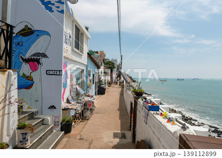 Shark murals at Huinnyeoul Culture Village, Busan, South Korea Shark murals at Huinnyeoul Culture Village, Busan, South Korea 139112899