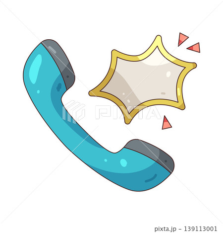 Illustration of telephone with a joke Illustration of telephone with a joke 139113001