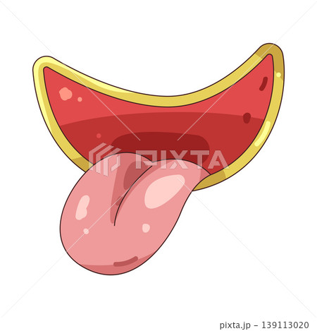 Illustration of open mouth with tongue Illustration of open mouth with tongue 139113020