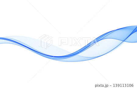 Abstract blue transparent vector wave on light background Abstract blue transparent vector wave on light background 139113106