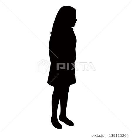 a child body silhouette vector 139113264