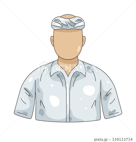 Illustration of Balinese man wearing traditional prayer cloth Illustration of Balinese man wearing traditional prayer cloth 139113714