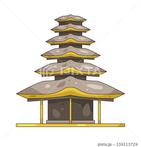 Illustration of Balinese temple 139113729