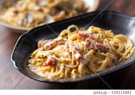 ベーコンのカルボナーラパスタ 139113981