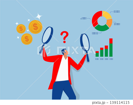 Businessman compare between value and growth stock in his hand.Value stock vs growth stock, comparison between investing.Style and Asset Earning vector Businessman compare between value and growth stock in his hand.Value stock vs growth stock, comparison between investing.Style and Asset Earning vector 139114115