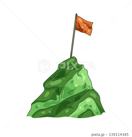 Illustration of summit flag 139114385