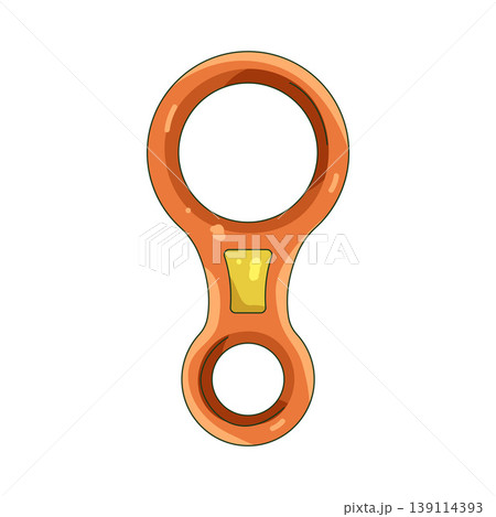 Illustration of figure eight descender Illustration of figure eight descender 139114393