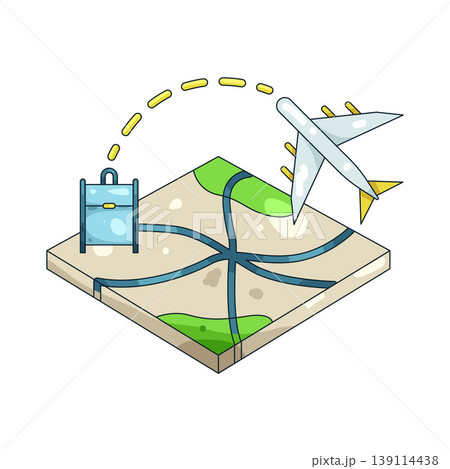 Illustration of travel map Illustration of travel map 139114438