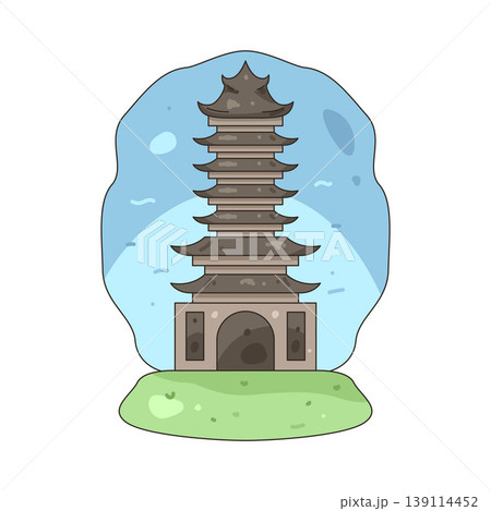 Illustration of Balinese temple Illustration of Balinese temple 139114452