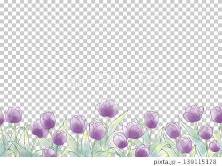 かわいいチューリップの背景 水彩風イラスト かわいいチューリップの背景 水彩風イラスト 139115178