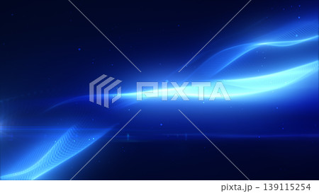 Blue luminous digital wave with flowing lines and depth, illustrating technology, data flow, and futuristic energy motion Blue luminous digital wave with flowing lines and depth, illustrating technology, data flow, and futuristic energy motion 139115254