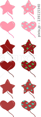 いろいろな形の風船のセット いろいろな形の風船のセット 139115340