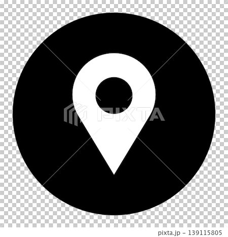 Map icon, round, monochrome, simple, vector, transparent, free resource. Map icon, round, monochrome, simple, vector, transparent, free resource. 139115805