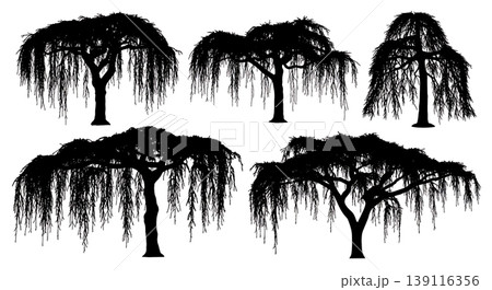 Black Solid Park Avenue Oak Tree Silhouettes Set of Six Black Solid Park Avenue Oak Tree Silhouettes Set of Six 139116356