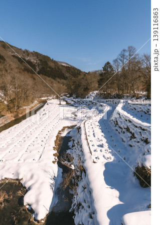 栃木県湯西川温泉かまくら祭り会場の雪 139116863